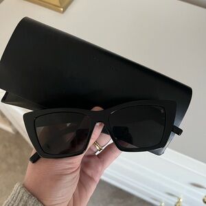 Yves Saint Laurent YSL Mica Black Sunglasses with Case